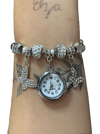 Inspiração Pandora Relógio + Borboleta