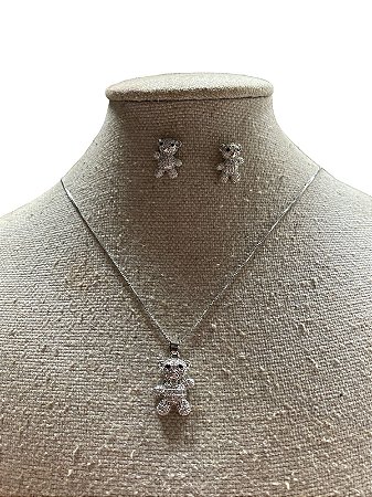 Conjunto - BR73 - Colar+Brinco | Prata