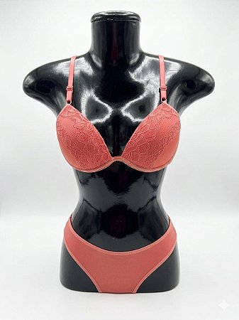 Conjunto Lingerie - Salmão