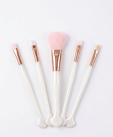 Kit com 5 Pincéis Concha - Branco