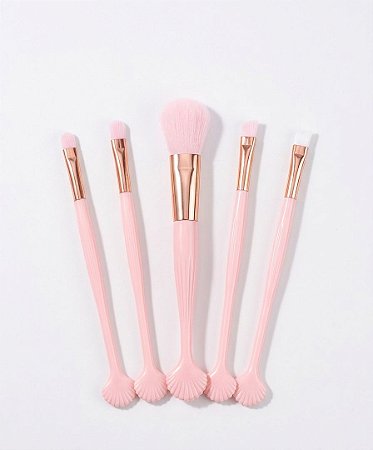 Kit com 5 Pincéis Concha - Rosa