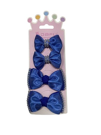Kit Laços- Quatro Unidades (Pérola) | azul marinho