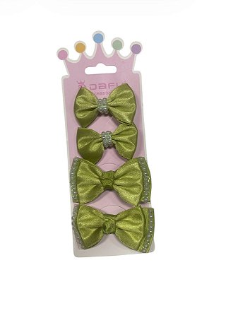 Kit Laços- Quatro Unidades (Pérola) | verde