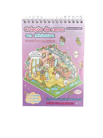 Caderno Coleção de Cenas em Miniatura - Lilás Flores
