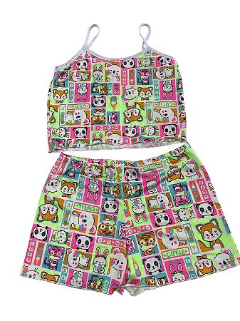 Pijama - Panda e Raposa | Tamanho Único