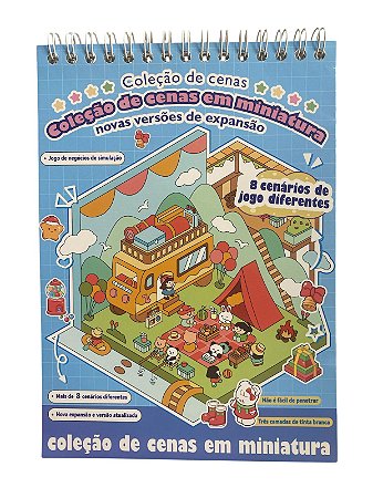 Caderno Coleção de Cenas em Miniatura - Azul piquenique