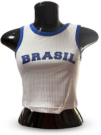 Semi Cropped Brasil - Branca | Tamanho Único