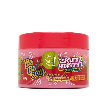 Esfoliante Hidratante BabaSoul Cheirinho de Morango | Soul