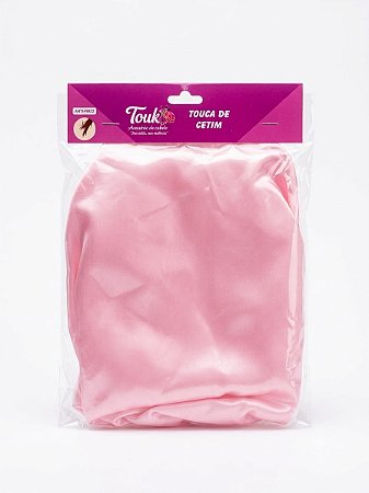 Touca de cetim | Rosa Bebê -Touk