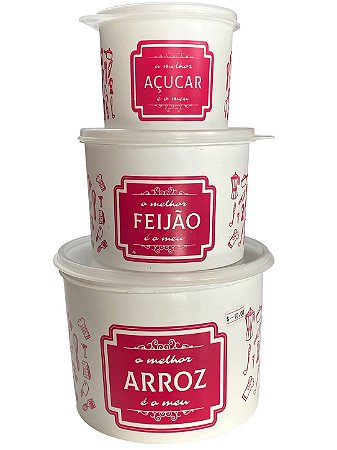 Kit 3 Potes - Vermelho