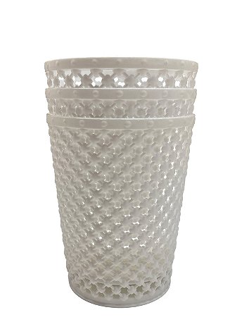 Kit Porta Objetos 3uni | Vazado - Branco