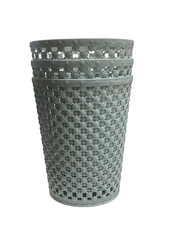 Kit Porta Objetos 3uni | Vazado - Verde Água
