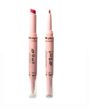 Batom + Delineador Labial 2 em 1 - Cor 01 | Hudamoji