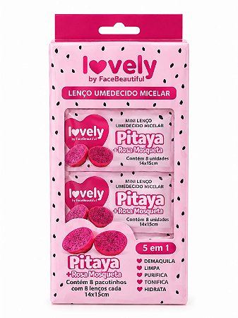 Lenço Umedecido - Mini| Lovely – Morango + Colágeno