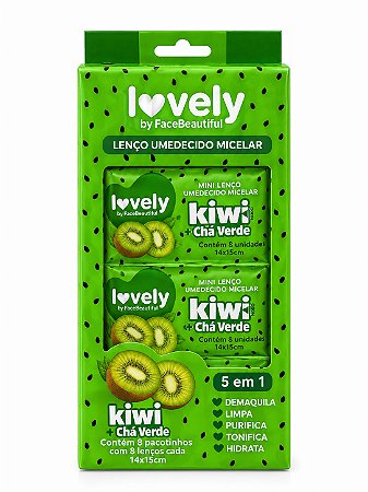Lenço Umedecido - Mini | Lovely – Kiwi + Chá Verde