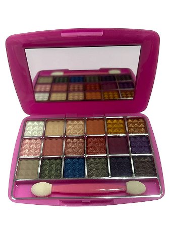Paleta De Sombra 18 Cores (Rosa) | Miss France - 01