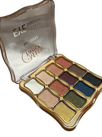 Paleta De Sombra 12 Cores (Dourada) | Miss France - 01