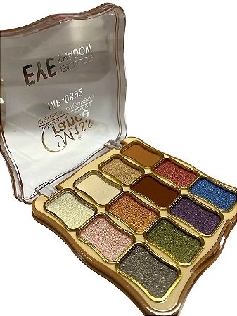 Paleta De Sombra 12 Cores (Dourada) | Miss France - 02