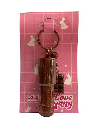 Love Bunny Gloss Chaveiro | LollyPop - 01 Chocolate