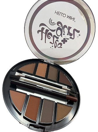 Paleta de Sobrancelha- 8 cores + lápis | Cor 01 - Hello Mini