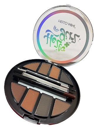 Paleta de Sobrancelha- 8 cores + lápis | Cor 02 - Hello Mini