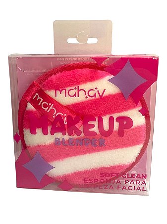 Esponja Para Limpeza Facial | Mahav - Rosa Pink Listrada