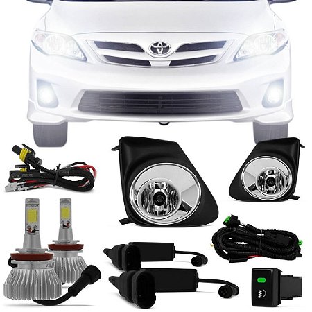 Kit Farol De Milha Toyota Corolla + Super Led 2012 2013 2014