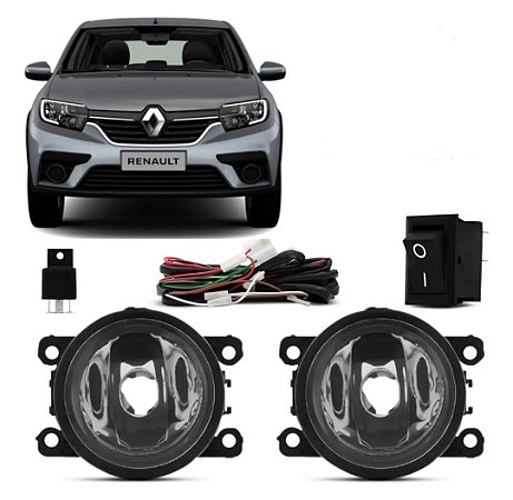 Kit Farol De Milha Neblina Logan Sandero 2018 2019 2020 2021