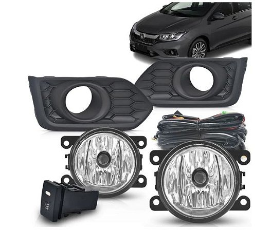 Kit Farol De Milha Neblina Auxiliar Honda City 2018 2019