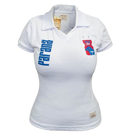 Camisa Retrô Feminina Paraná Clube Anos 90 Branca