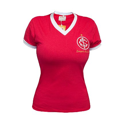 Camisa Internacional Retrô Canelada Feminina N°7 em Promoção na