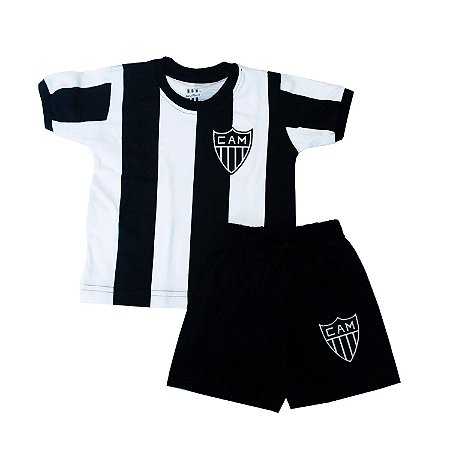 Kit Infantil Camisa Retrô Atlético Mineiro 1971