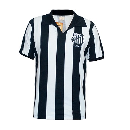 Camisa Retrô Santos Bimundial Listrado 62/63