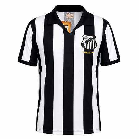 Camisa Retrô Santos Bimundial Listrado 62/63