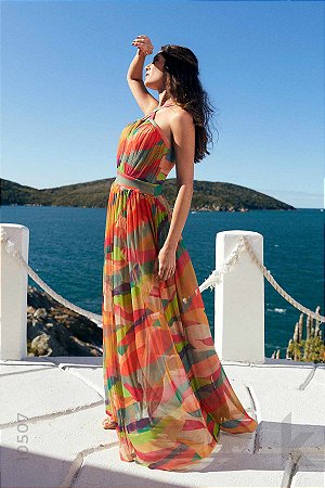 Vestido longo color G kimika