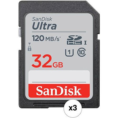 Cartão de Memória Sandisk Sd 32Gb Ultra 120MBs