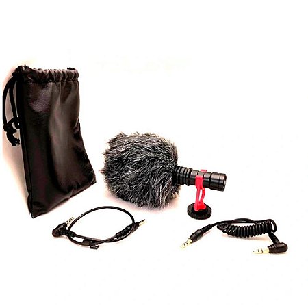 Microfone Direcional Greika Gk-VM01 Para Celular E Câmera