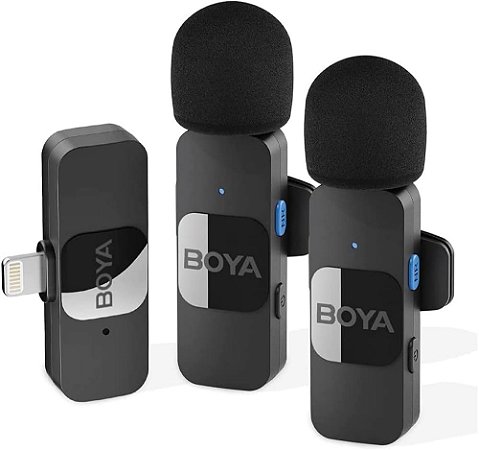 Microfone de Lapela Sem Fio Boya By-V2 p/IOS