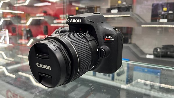 Câmera Canon T100 c/ lente 18-55mm- Usada aprox 2k de cliques