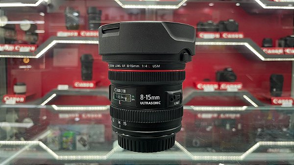 Lente Canon EF 8:15mm f/4L Fisheye USM - Usada em Perfeito Estado