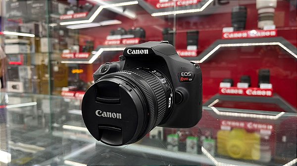 Câmera Canon EOS Rebel T7+ com Lente 18-55mm IS II – Usada | Excelente Estado