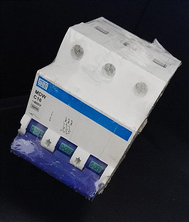 MDW-C16-3 minidisjuntor tripolar 16a curva c 5ka 230/400v - WEG