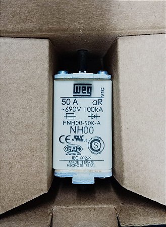 FNH00-50K-A Fusivel Ultrarrapido 50a 100ka/690vca   - WEG