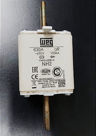 FNH2-630K-A Fusivel Ultrarrapido  630a 100ka/690vca  - WEG