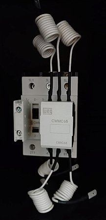 CWMC65-10-30X26 Contator Manobra De Capacitor Le=77a Em Ac-6b Bobina 220v 60hz Contato Auxiliar 1na - WEG