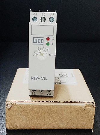 RTW-CI01-U030ME40 Rele Cíclico 180 a 1800s 220-240v 50/60hz 24vcc 1 Naf Ip20 Din 35 - WEG