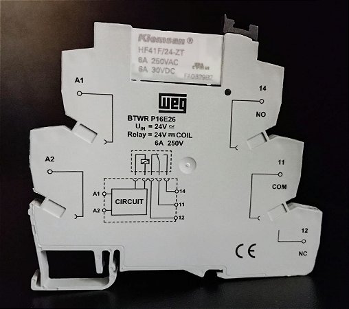 BTWRP16E26 Borne Rele 24vca/Vcc 1naf Din35 - WEG