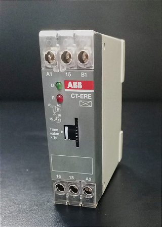 1SVR550107R4100 Relé De Tempo Ct-Ere, Atraso De Ativação 1c/O, 0,3-30s, 24vac/Dc 220-240vac - ABB