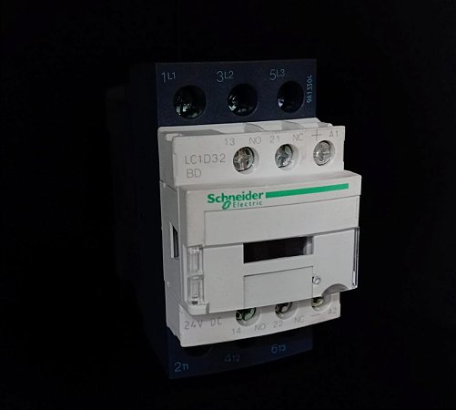 LC1 D32BD Contator Tripolar 32a Com Bobina Em 24 Vca Tesys D (32a/24vcc) - SCHNEIDER