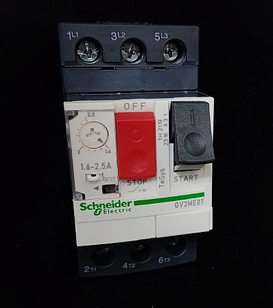GV2ME05 Disjuntor Termomagnético Tesys Gv2 3p 0,63 A 1A Até 690v 50/60hz Acionamento Por Botão - SCHNEIDER
